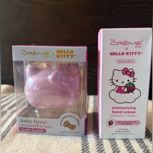 Hello Kitty LIMITED EDITION Bath Bomb and Hand Crème Set NWT NIP